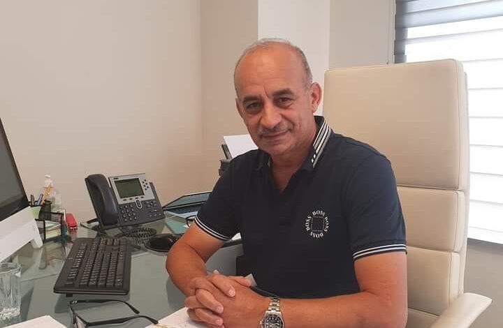 صورة إبراهيم برهم رئيسا لمركز التجارة الفلسطيني (بال تريد)