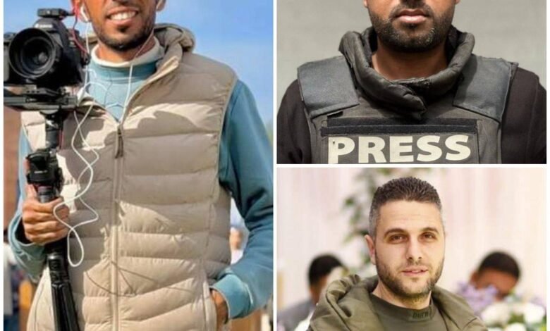 صورة مجزرة بحق 3 صحفيين في قصف مركبة وسط القطاع