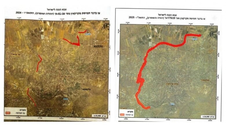 صورة الاحتلال يستولي على 47 دونم من أراضي جنين ونابلس