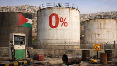 صورة احتياطي الفلسطينيين من الوقود “صفر مكعّب”