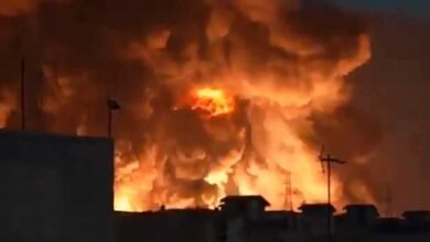 صورة استهداف مخازن النفط في إيران والسلطات تطمئن المواطنين