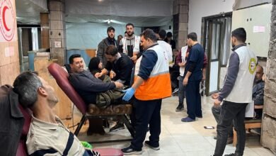 صورة “الهلال الأحمر” ينظم حملة تبرع بالدم لصالح غزة