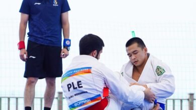 صورة لاعب منتخبنا للجوجيتسو محمد عجاج ينهي مشاركته في دورة الألعاب الآسيوية الشاطئية