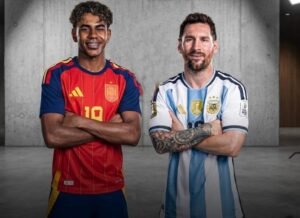 ليونيل ميسي ويامين لامال قبل نهائي كأس العالم