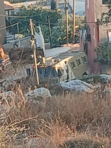 تعطل ناقلة جند في جنين