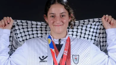 صورة رفعت علم فلسطين عاليًا .. من بطلة الكاراتيه مريم بشارات؟