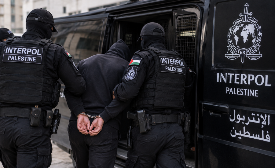 إنتربول فلسطين يتسلّم مشتبهًا به في جريمة قتل بنابلس